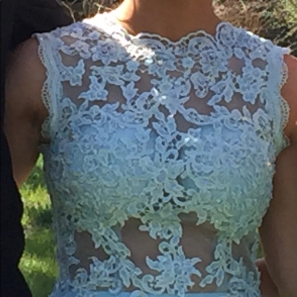 Light Blue Formal Dress - size 6/8 - Picture 2 of 6